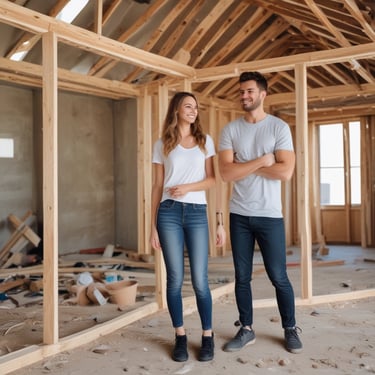 Image of a modern aluminum window with a view of a cozy living room.