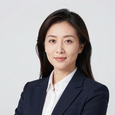 Professional headshot of a traditional yet modern female astrologer, bright corporate portrait, neutral background