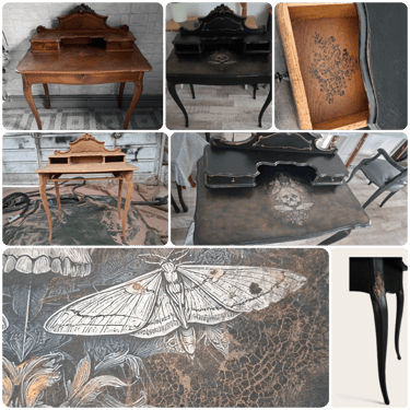des images avant/après de relooking de meuble