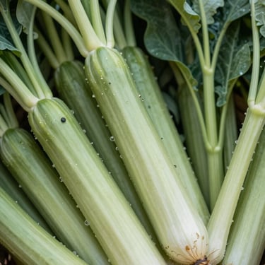 A close-up of a basket filled with fresh, chemical-free vegetables harvested from a Middle Eastern / Gulf home garden, in soft olive green and light sage green tones.