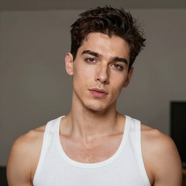 man standing near balcony