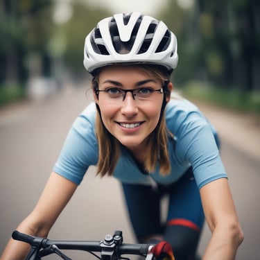 Smiling young woman using the racetoshine app on her phone outdoors.