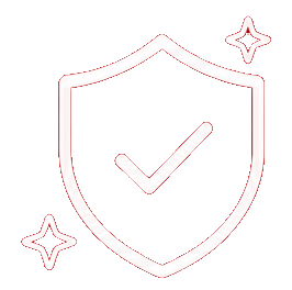 Un icono de escudo con una marca de verificación que simboliza seguridad y protección