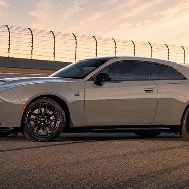 Illustrated driver side profile of a 2026 Scat Pack Dodge Charger