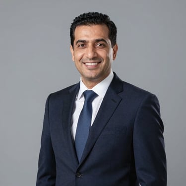 Portrait of a satisfied middle-aged man in business attire smiling confidently