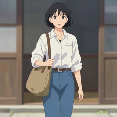 Smiling woman enjoying a comfortable van ride in Morelia