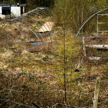 Broken polytunnels without covers