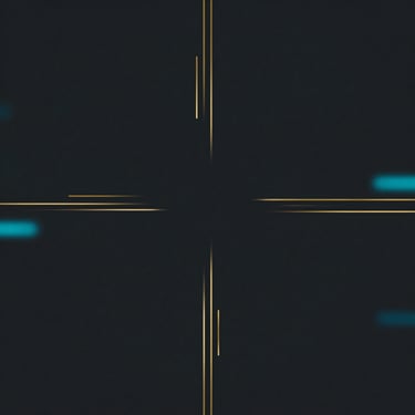 Minimalist album cover art, sharp precise gold vector lines on a deep anthracite background, luxury tech style