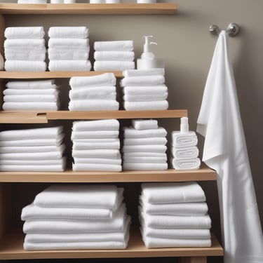 a bunch of white towels and a lot of white towels