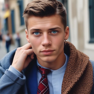 Happy couple standing in front of their newly sold house.