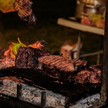 ribeye asando a la parrilla  
