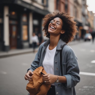 Satisfied customer shaking hands with moving team outside a Berlin building.