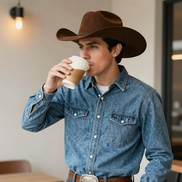 A smiling young woman listening to a podcast on headphones in a cozy living room.