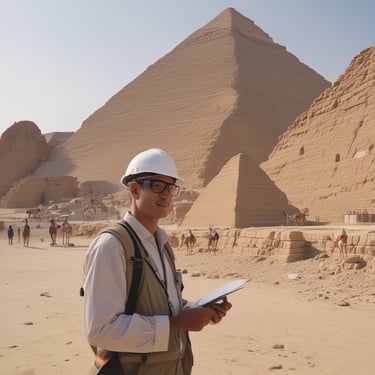 Engineer examining reinforced concrete samples in a laboratory setting.