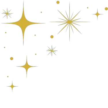 Elément décoratif - étoiles scintillantes- Rubenia Timmerman, auteure.