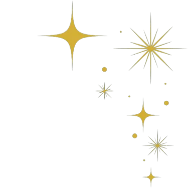 Elément décoratif - étoiles scintillantes- Rubenia Timmerman, auteure.