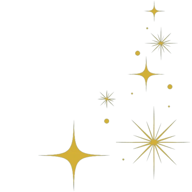 Elément décoratif - étoiles scintillantes- Rubenia Timmerman, auteure.