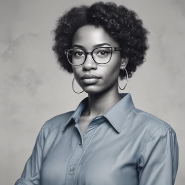 a man with glasses and a blue shirt