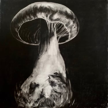 The Sky Looked Different -24”x24”x1” charcoal on cradled masonite panel- matte varnish 