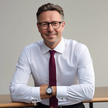 Smiling woman holding a laptop, looking confident and satisfied.