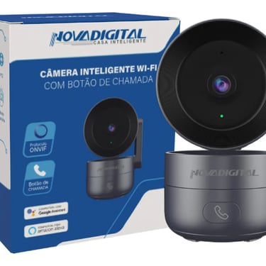Câmera De Segurança Wifi Inteligente Novadigital Cs-call 110V 220V