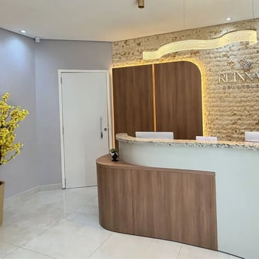 Recepção da Clínica Reinnare Odontologia e Implantes em Itaobim MG