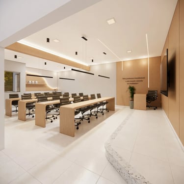 Sala de reuniões da equipe Reinnare Odontologia e Implantes em Itaobim MG