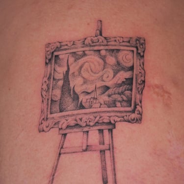 Tatouage de tableau de van Gogh à Big Foot Bayonne