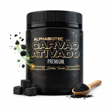 Carvão ativado premium puro Alphabiotec
