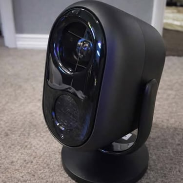 Compact electric space heater designed for quiet warmth and modern home comfort