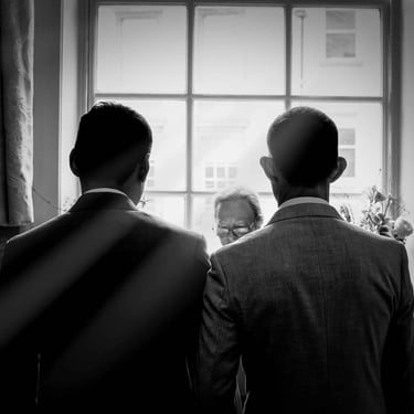 two grooms at their wedding ceremony