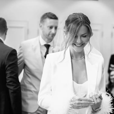 wedding couple inside camden town hall