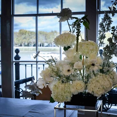 a large flower arrangement on a table