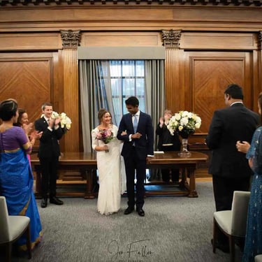 wedding couple in the registry office