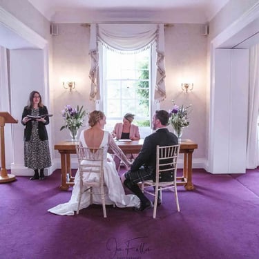 wedding ceremony at morden park house