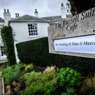 wedding sign at Pembroke Lodge Richmond