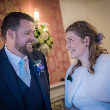 Bride and Groom inside Southwark Registry Office