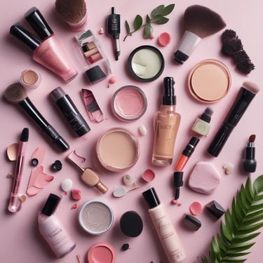 Close-up of a woman with glowing skin holding a skincare product.