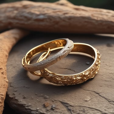 Stacked bangles in vibrant colors reflecting light beautifully