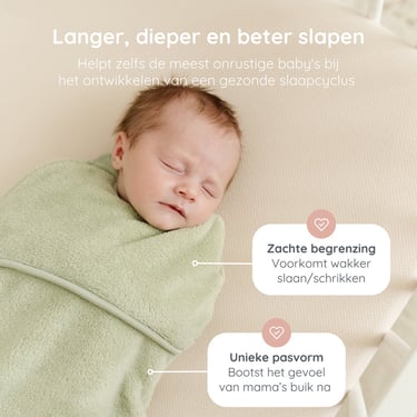 uckababy Piep Teddy inbakerslaapzak in de kleur Olive 0-3 maanden