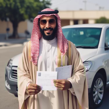 A happy middle-aged man smiling confidently after securing car financing.