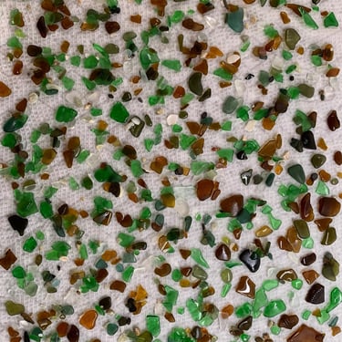 Brown, green, and clear sea glass from St. Croix