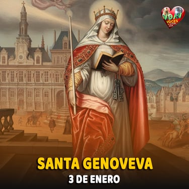 Santa Genoveva (+422) La mujer que sostuvo a una ciudad con la fuerza de la fe.