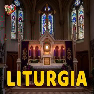 El altar de la iglesia en liturgia de la página Voces de amor y vida