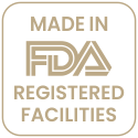 Manufactured in FDA-registered facilities