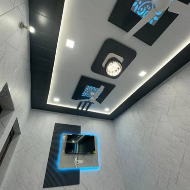 Luxury PVC panel installation services in Indirapuram for modern bedroom and living room interiors