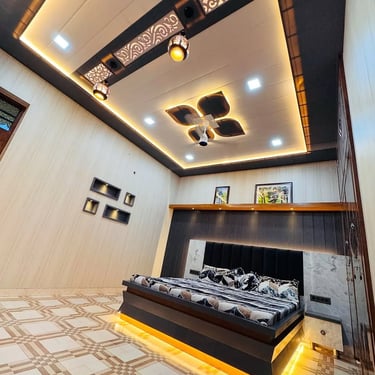 Wooden finish PVC panels in Indirapuram for elegant modern interior wall designs