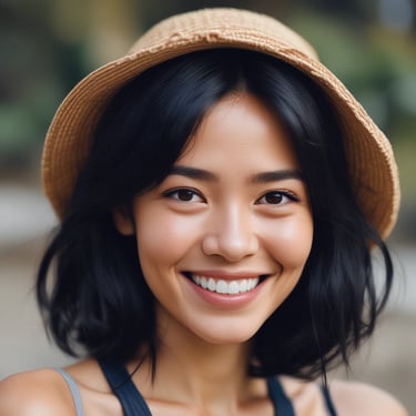 Photo of a smiling woman holding a box of packaging supplies in a bright warehouse.
