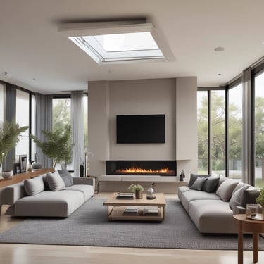 Bright living room with modern inventory