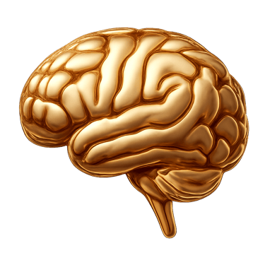 Gold brain icon.